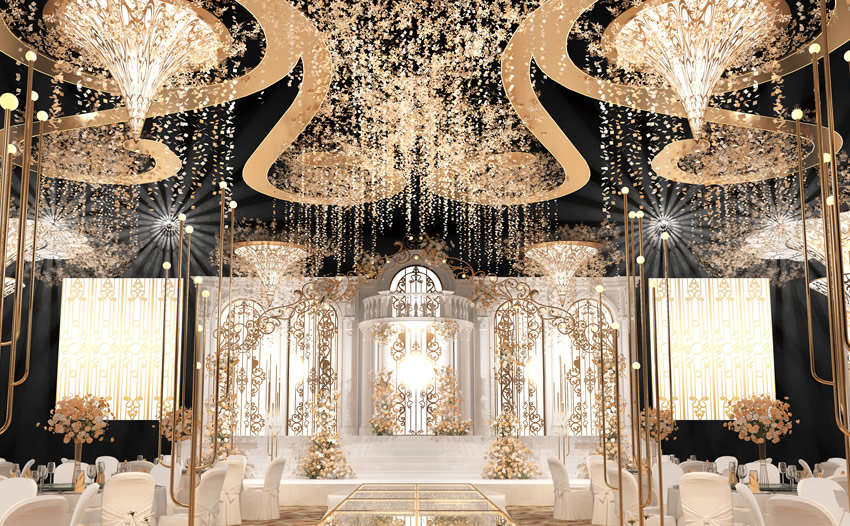 椒江花木兰喜事汇金色大厅效果展示